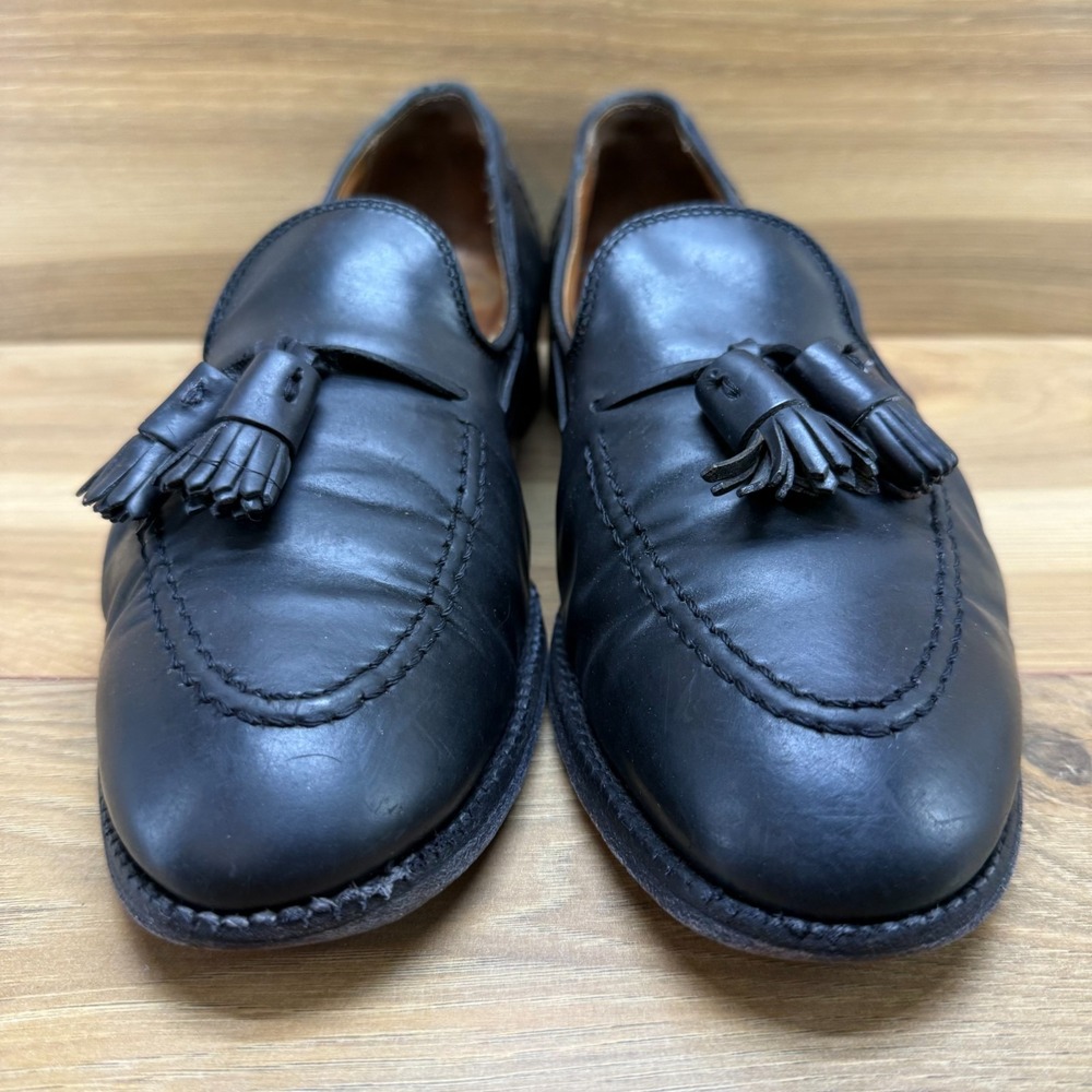 Alden Brooks Brothers Shell Cordovan Tassel Loafers 9 D Black Dress Formal 06600 - Picture 5 of 11